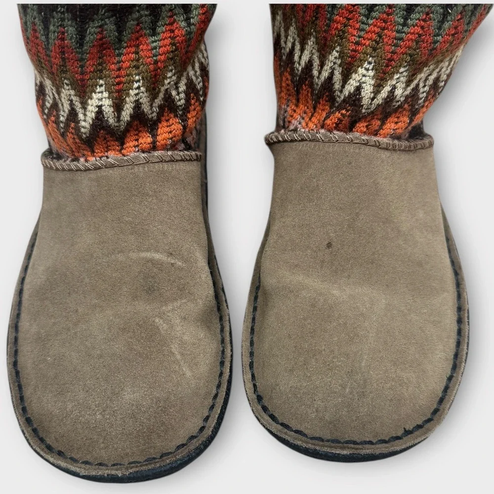 Keen Auburn Navajo Boots Sweater Suede Fur Lining‎ Wool Knit Cozy Soft Winter 8